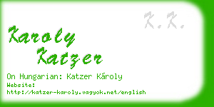karoly katzer business card