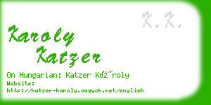 karoly katzer business card